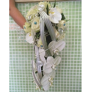 Bouquet mariée argenté