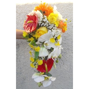 Bouquet mariée coloré