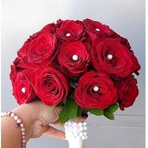 Bouquet mariée roses rouges
