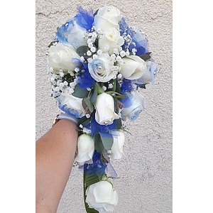 bouquet de mariée chute de roses