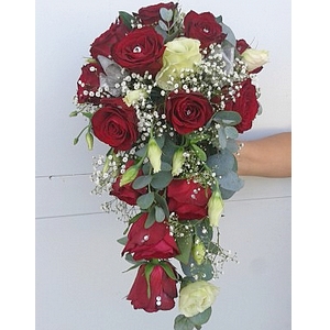 bouquet mariée chute de roses